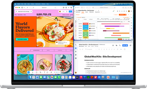 MacBook Air з кількома відкритими додатками