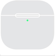 50.1mmの前面の幅を示したAirPods 4の充電ケースのイラスト。